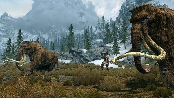 Skyrim-Мамонты